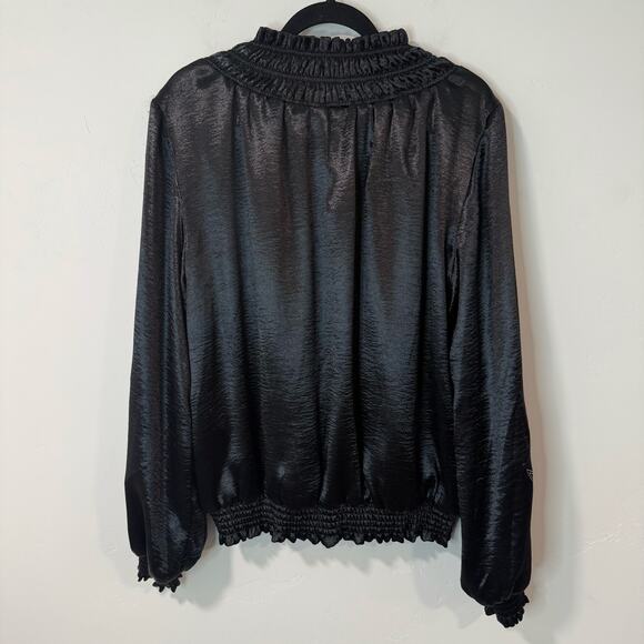 Ariat Women's Satin Bomber Jacket Embroidered Black Large Western Rodeo Festival - Picture 3 of 10